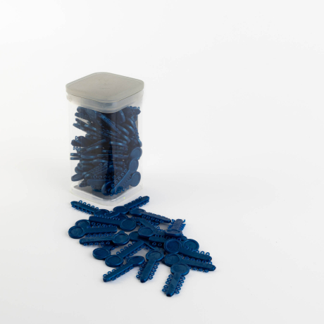 Эластичная лигатура на модуле (под углом, 1 модуль 10 колец) Темно-синий металлик