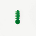 Эластичная лигатура на модуле (под углом, 1 модуль 10 колец) Зелёная