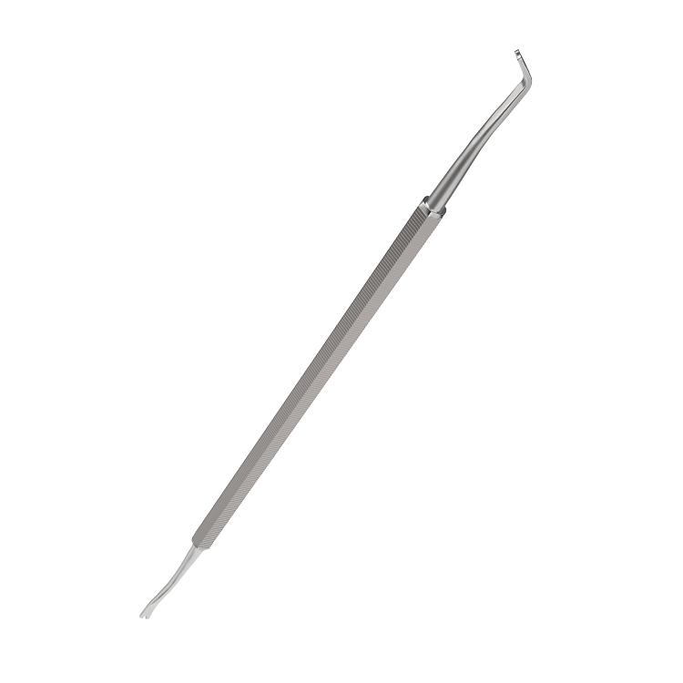 Инструмент для установки металлической лигатуры (такер), изогнутый