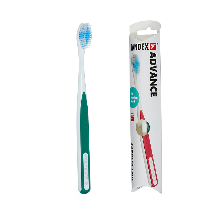 Щетка зубная Тандекс Адванс (TANDEX ADVANCE) ортодонтическая, мягкая в блистере